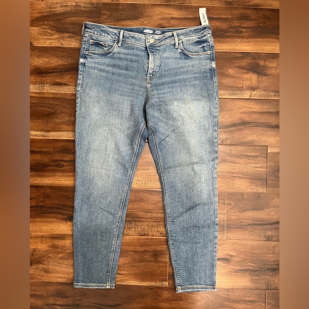 Brand New Old Navy Rockstar Super Skinny Mid-Rise Denim Blue Women’s Jeans - Picture 11 of 16
